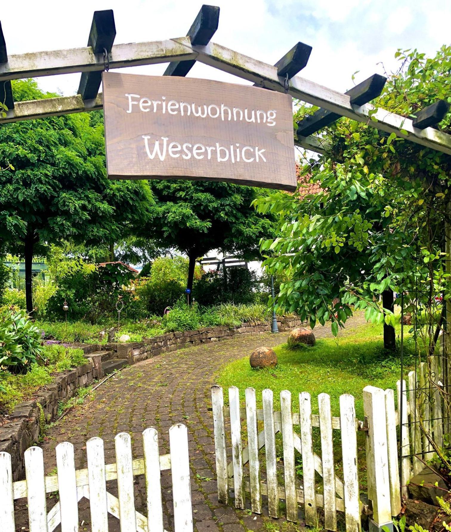 Ferienwohnung Weserblick Polle Exterior foto